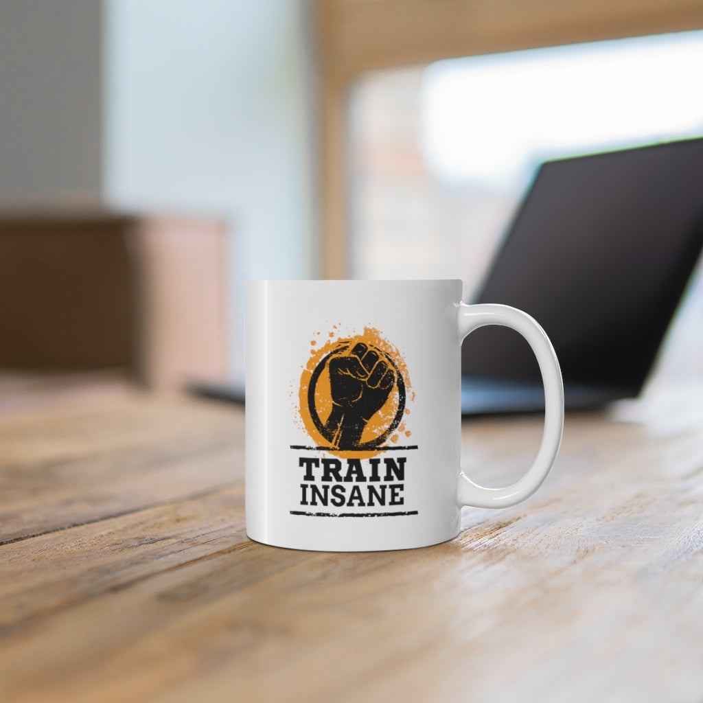 Train Insane 11oz White Mug