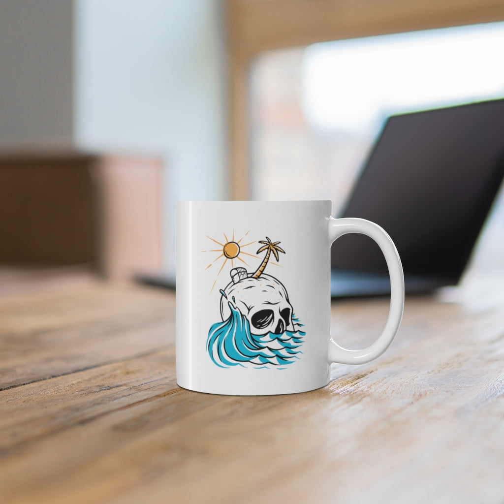 Skull Island 11oz White Mug