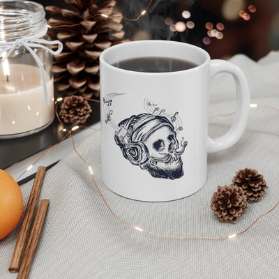 Skull Tunes 11oz White Mug