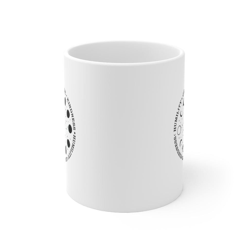 Gratitude, Kindness, Humility 11oz White Mug