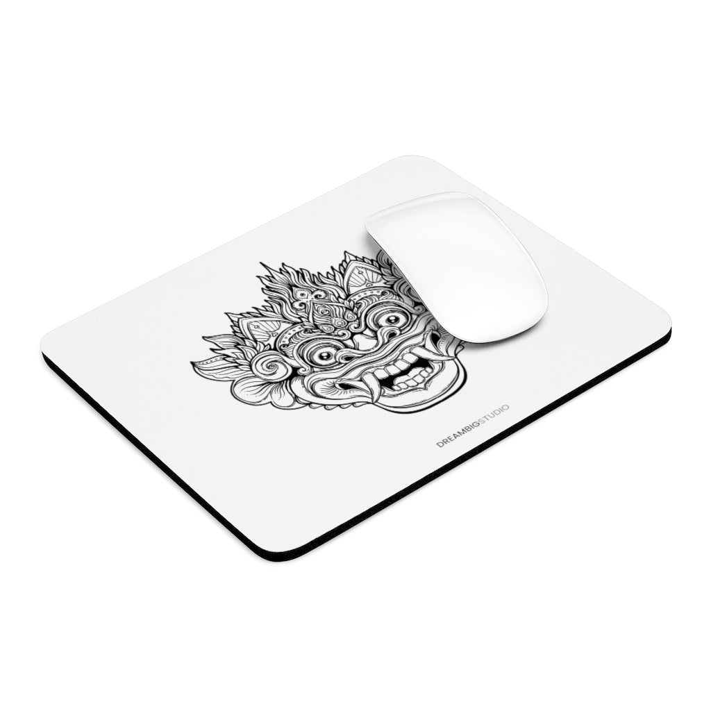 Bali Barong Mask White Mousepad