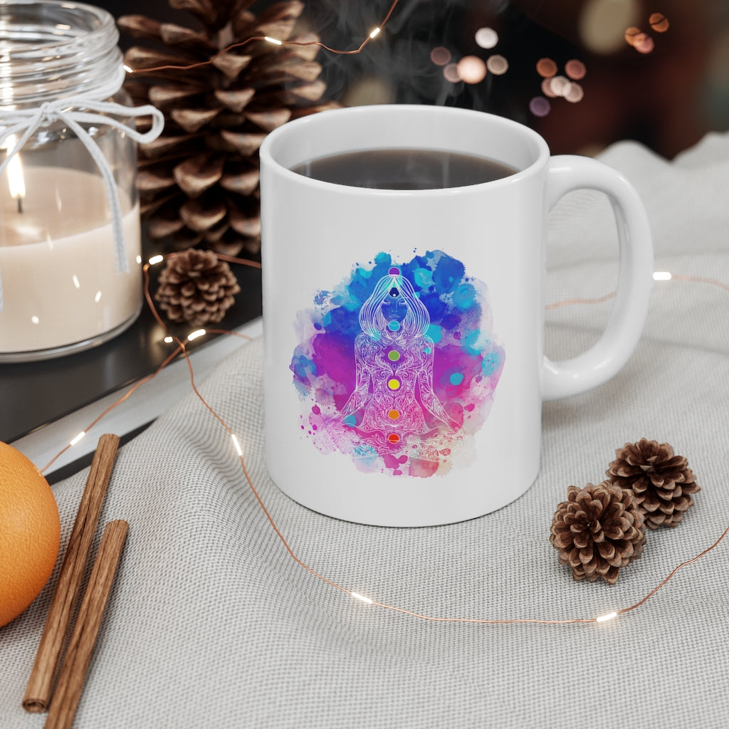 Seven Chakra Tapestry 11oz White Mug