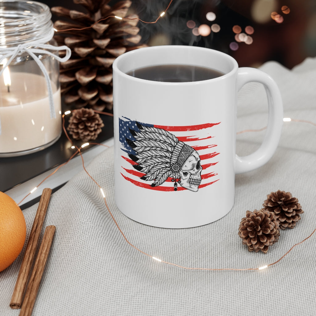 Native American 11oz White Mug