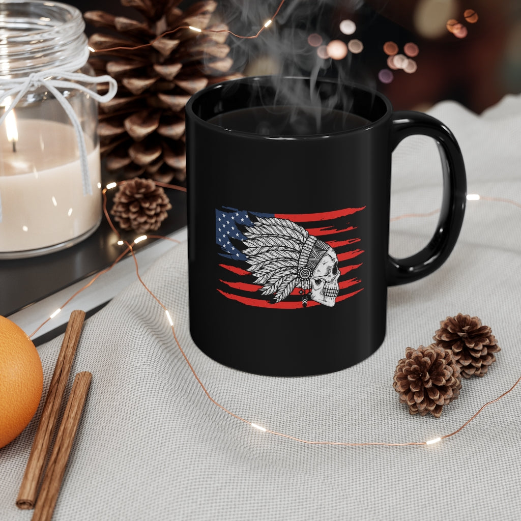 Native American 11oz Black Mug