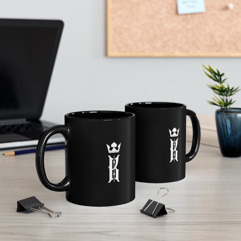 King 11oz Black Mug