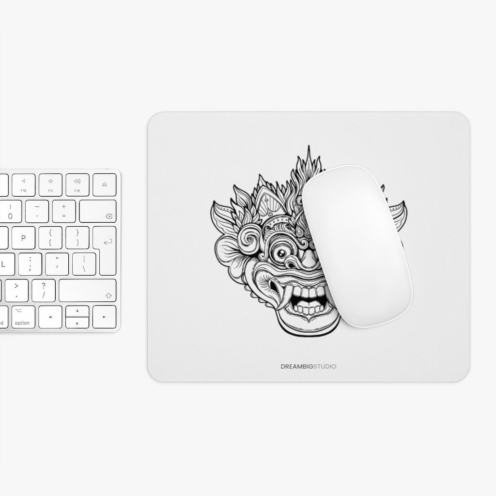 Bali Barong Mask White Mousepad