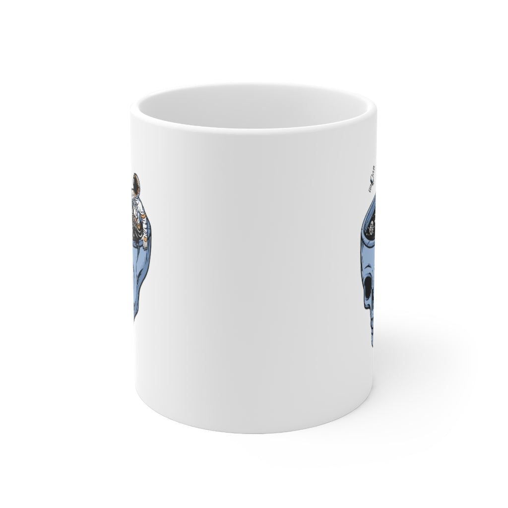 Astronauts in the skull pool 11oz White Mug