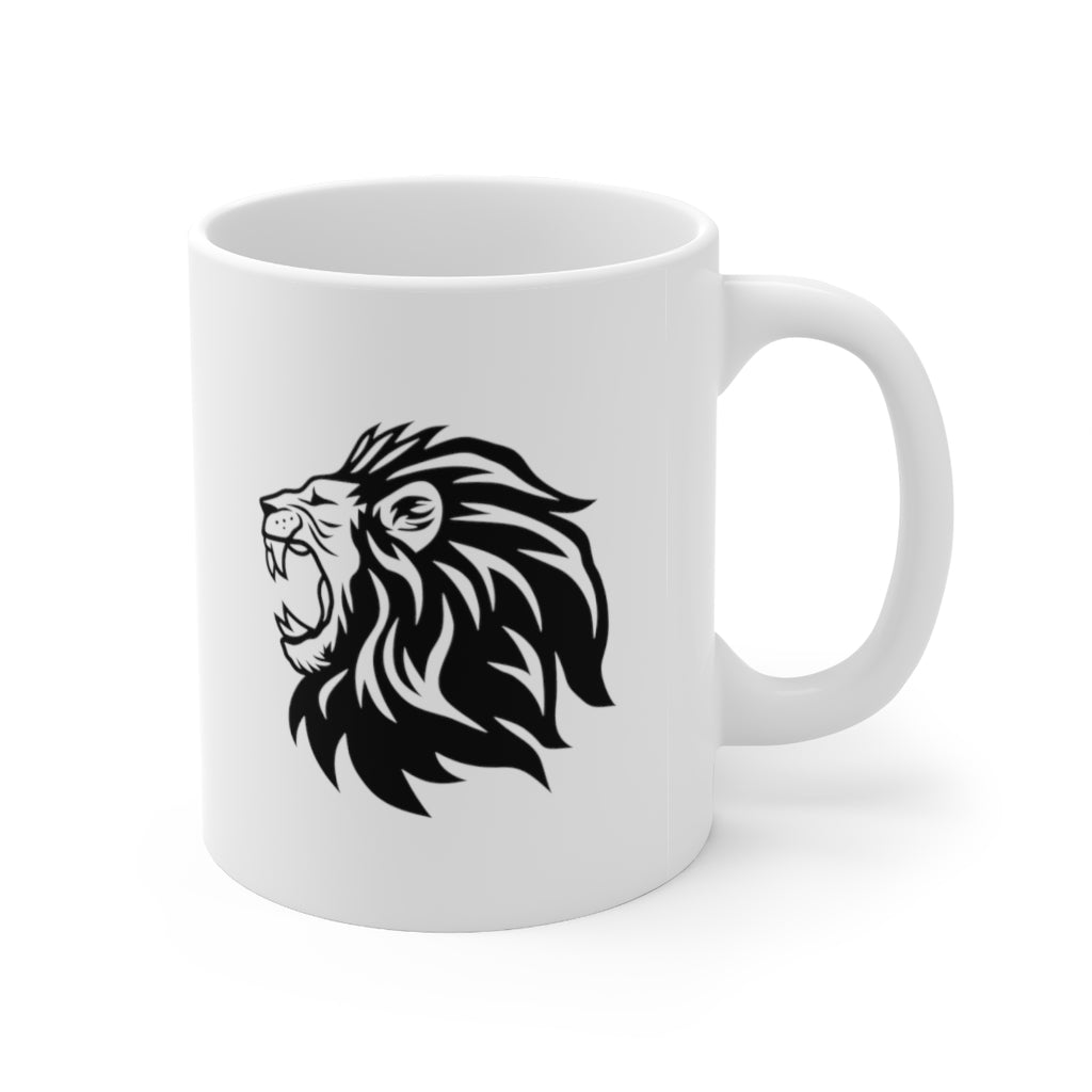 Lion 11oz White Mug