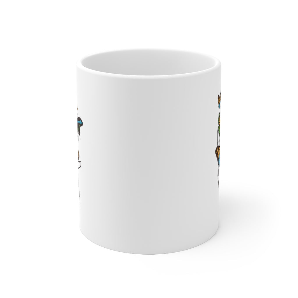 Hand And Butterfly 11oz White Mug