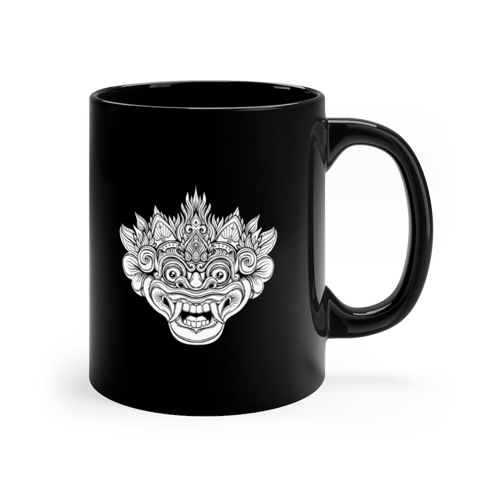 Bali Barong Mask 11oz Black Mug