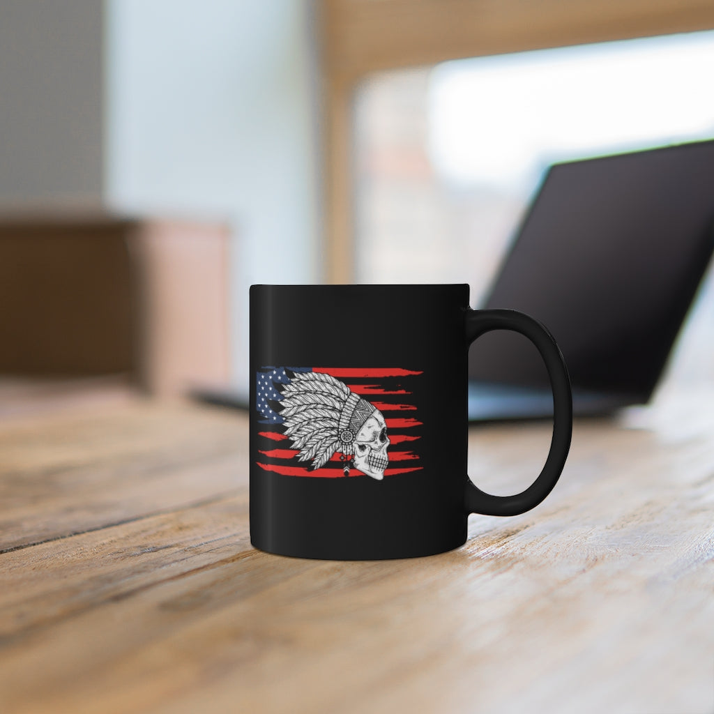 Native American 11oz Black Mug