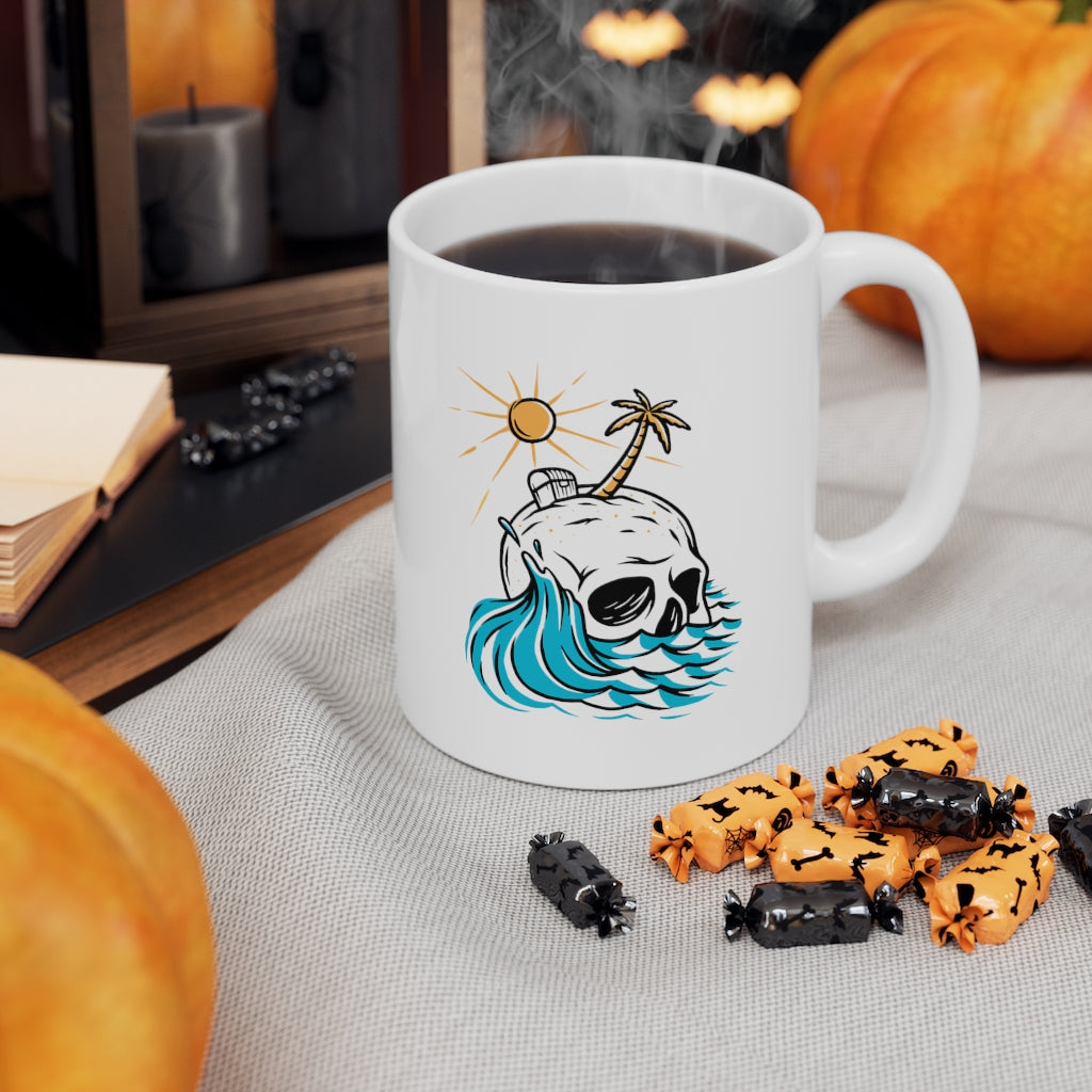 Skull Island 11oz White Mug