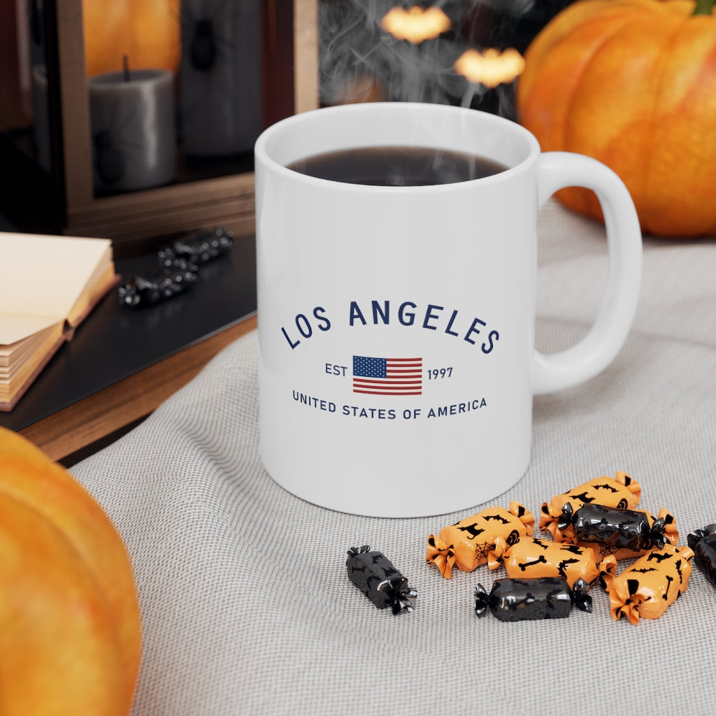 Los Angeles Est 1997 11oz White Mug