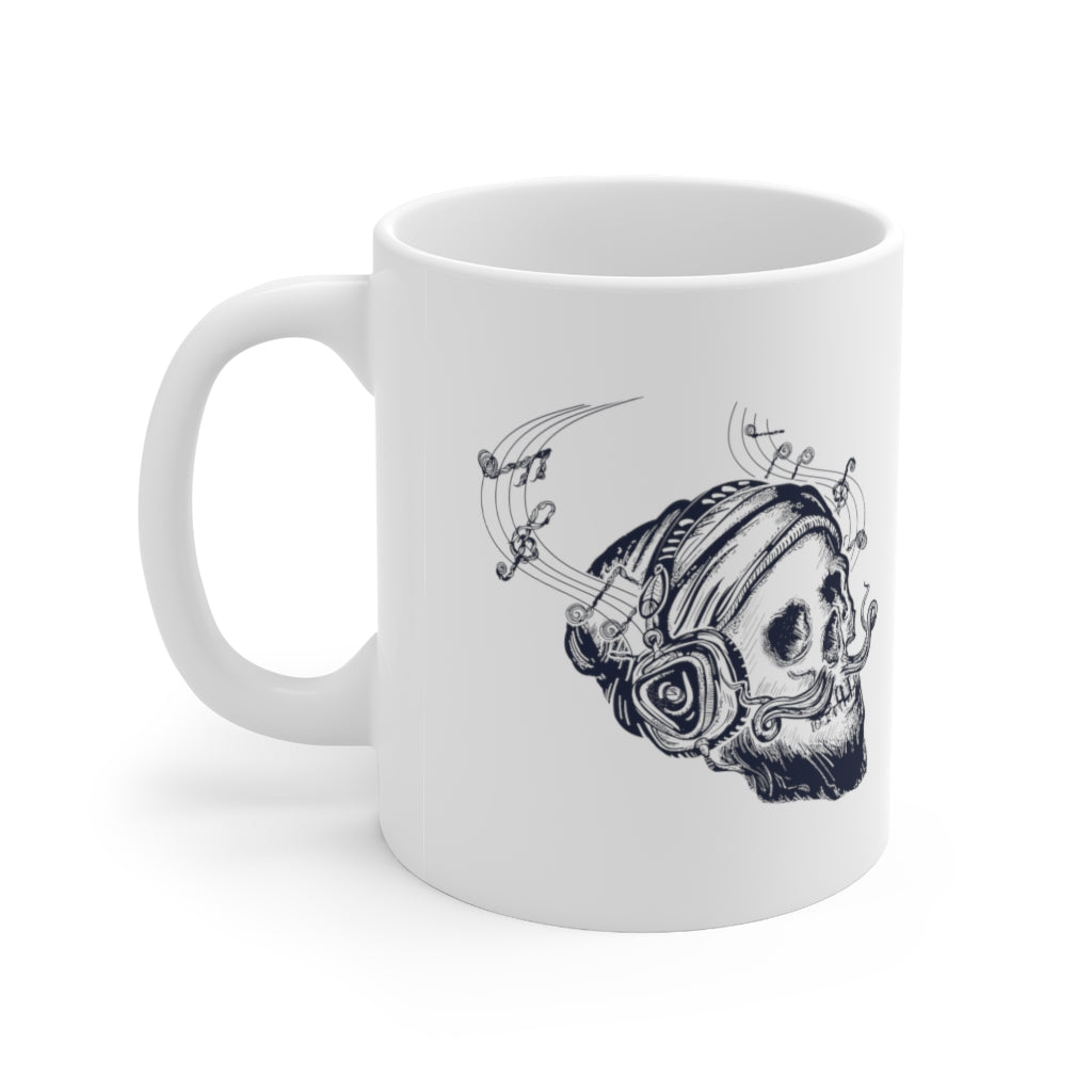 Skull Tunes 11oz White Mug