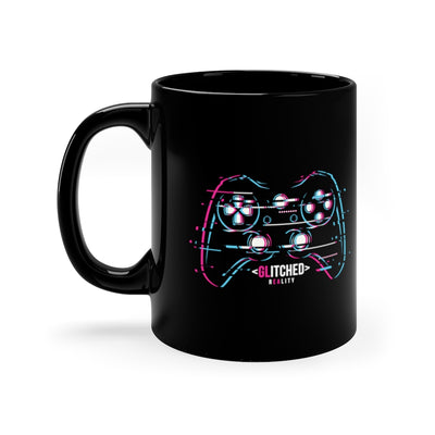 Glitched Reality v2 11oz Black Mug