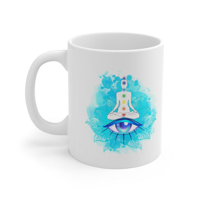 Yoga Chakras 11oz White Mug