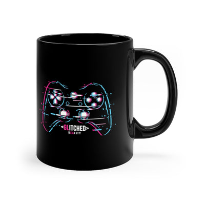 Glitched Reality v2 11oz Black Mug