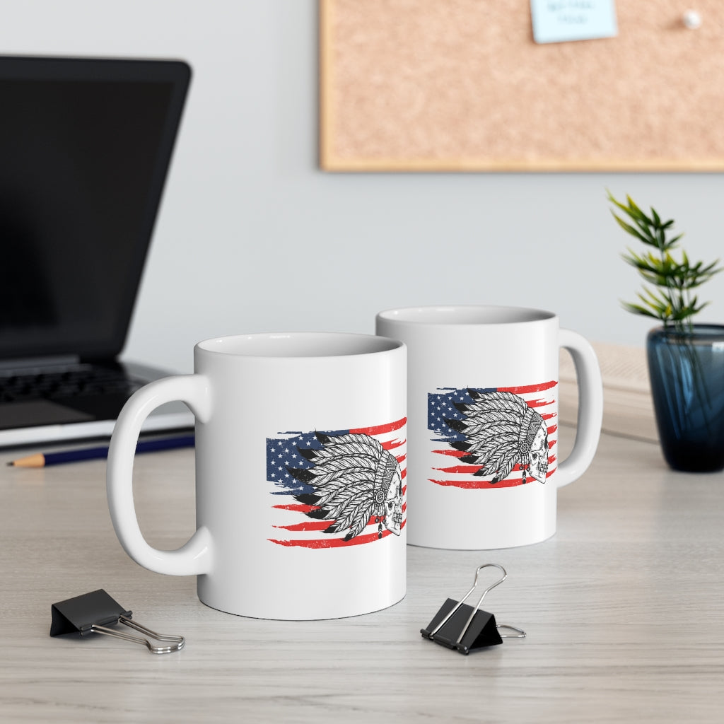 Native American 11oz White Mug