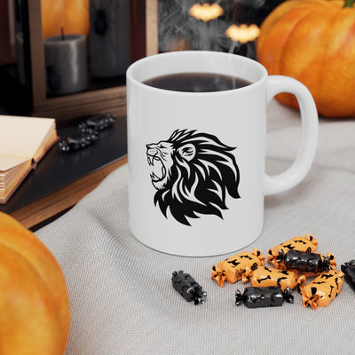 Lion 11oz White Mug