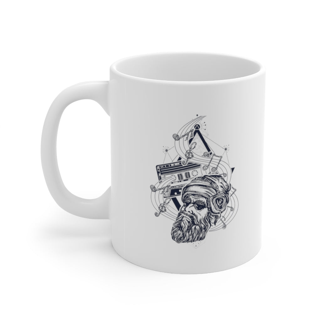 Hipster Music 11oz White Mug