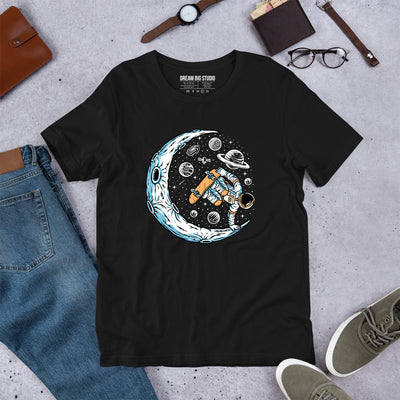 Astronaut Skateboarding On The Moon Tee