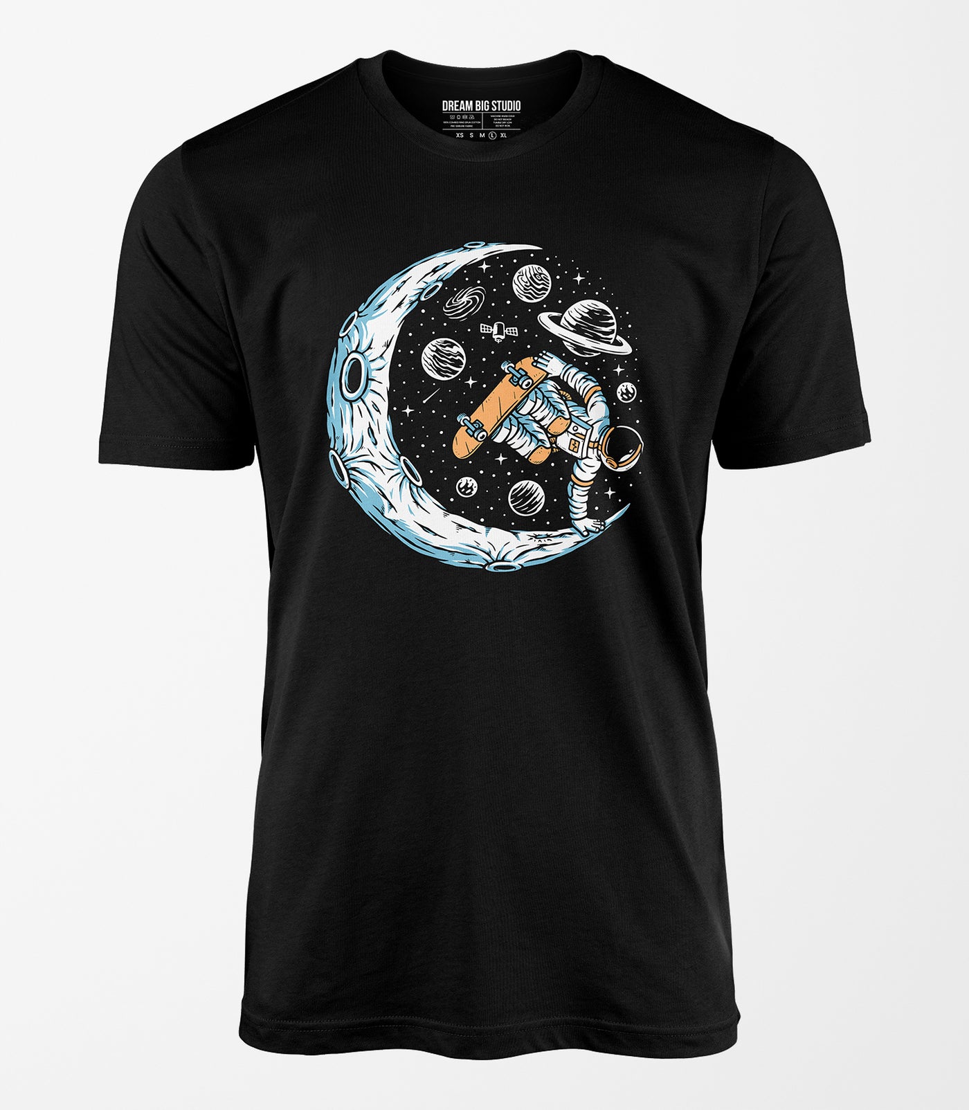 Astronaut Skateboarding On The Moon Tee