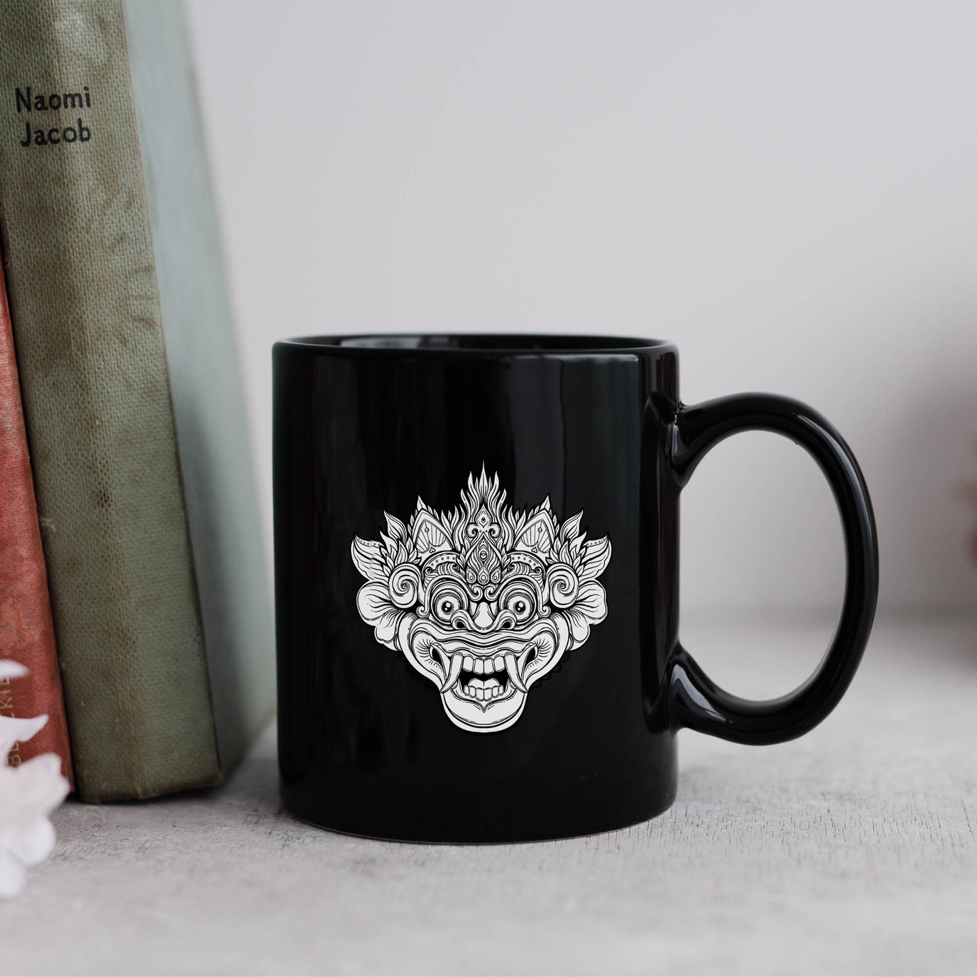 Bali Barong Mask 11oz Black Mug