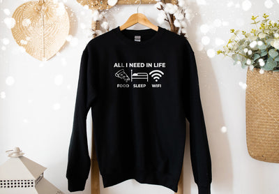 Food Sleep Wifi Sweater