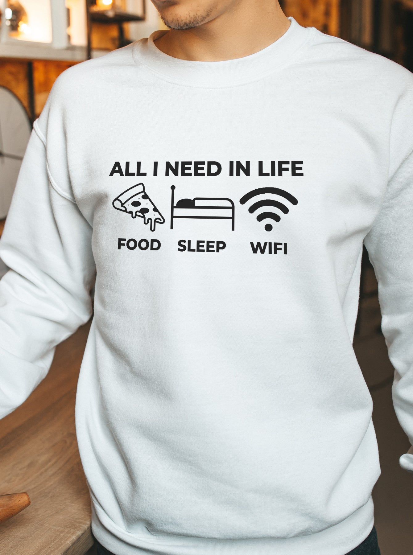 Food Sleep Wifi Sweater