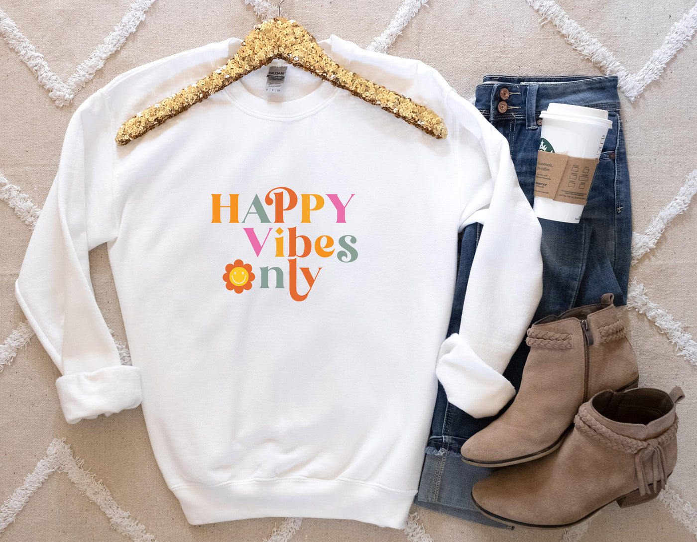 Happy Vibes Only Sweater