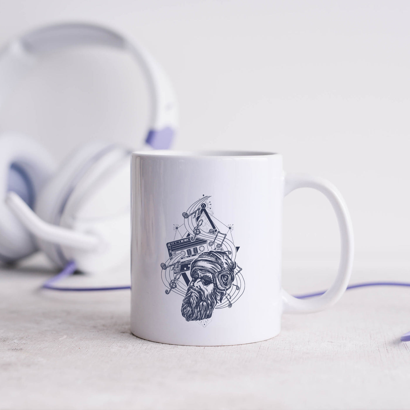 Hipster Music 11oz White Mug