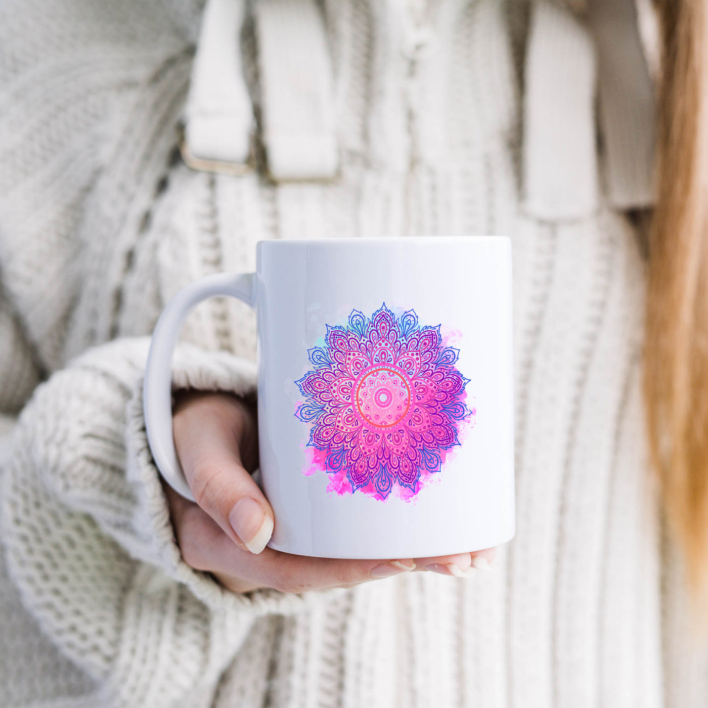 Mandala 11oz White Mug