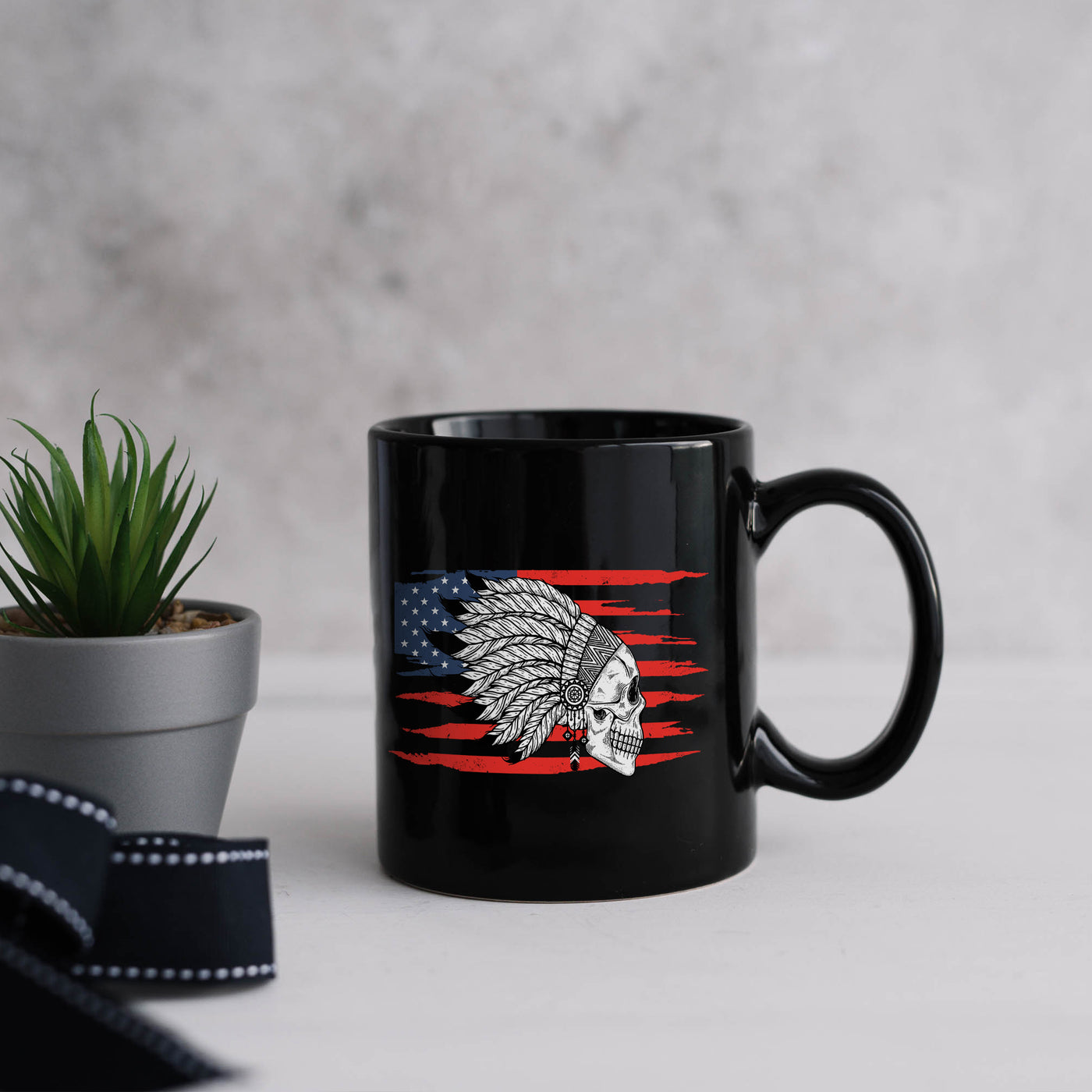 Native American 11oz Black Mug