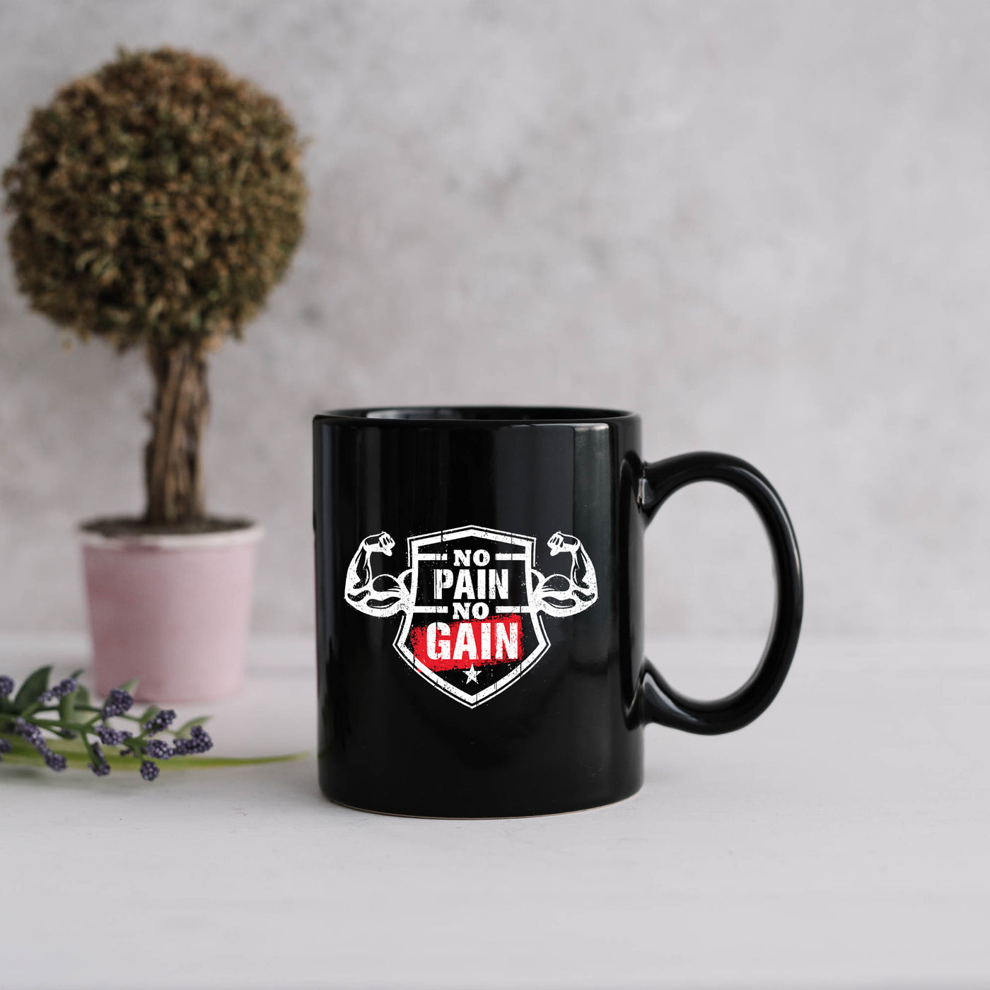 No Pain No Gain 11oz Black Mug