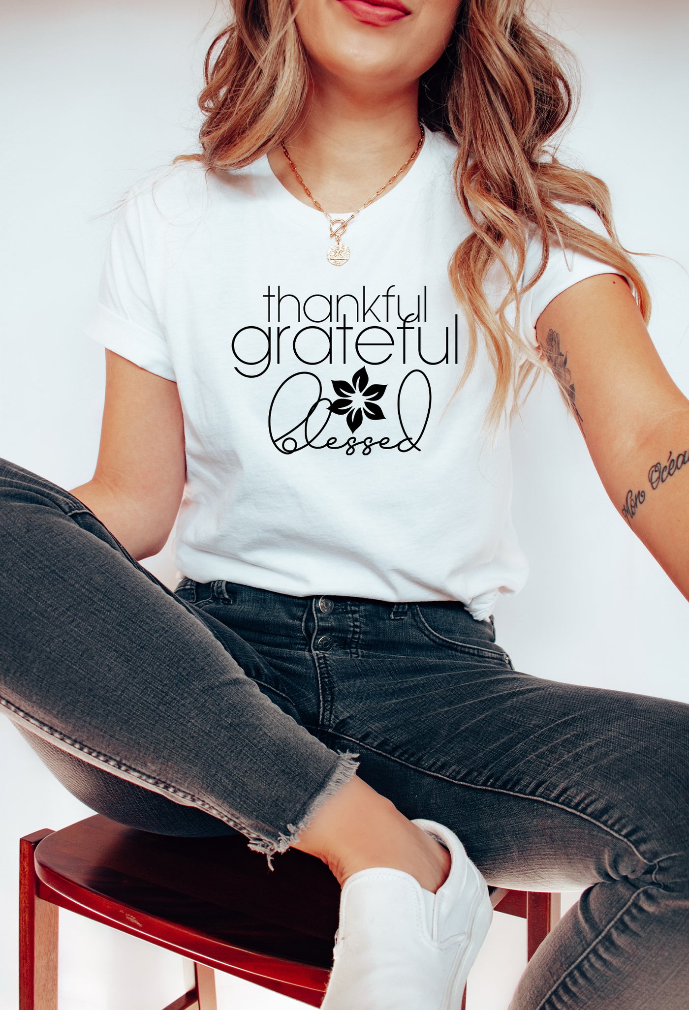 Thankful Grateful Blessed Tee