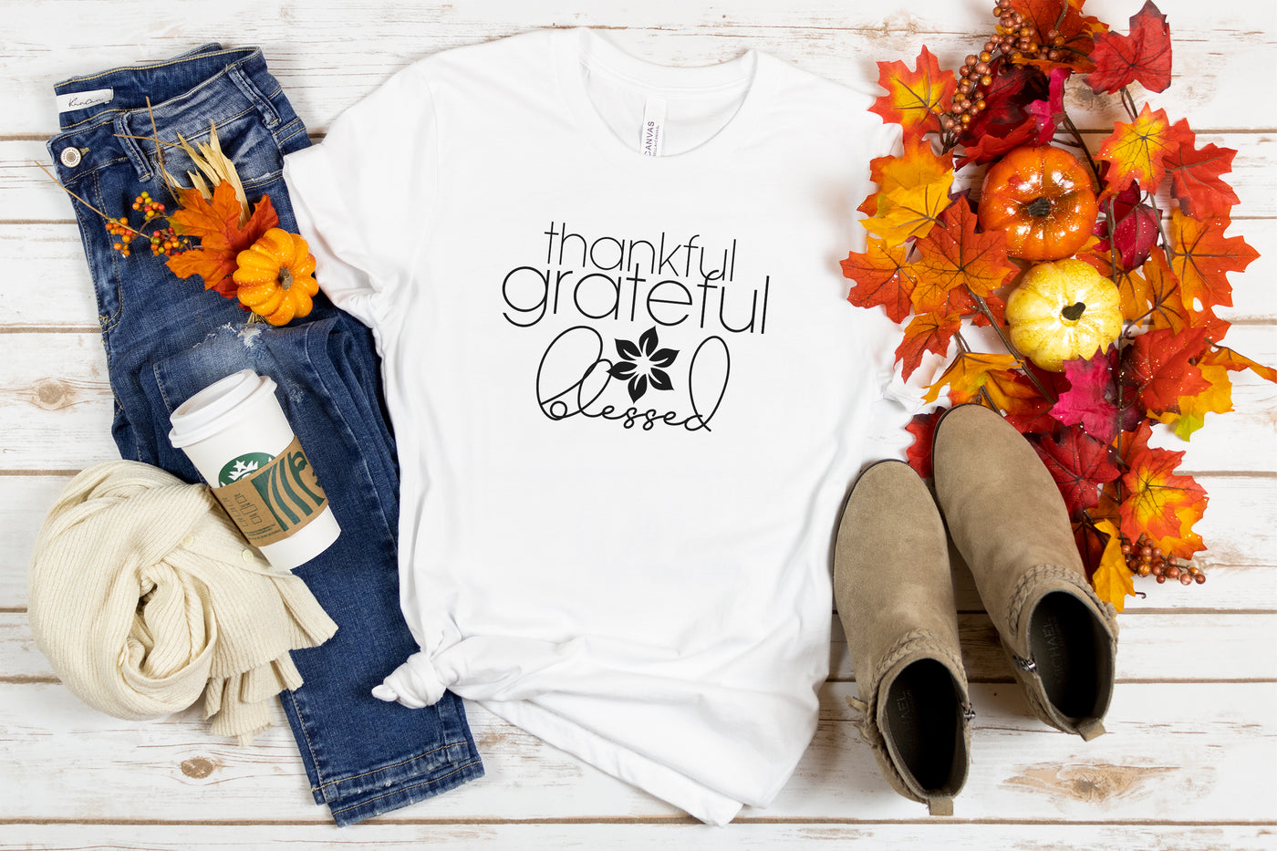 Thankful Grateful Blessed Tee