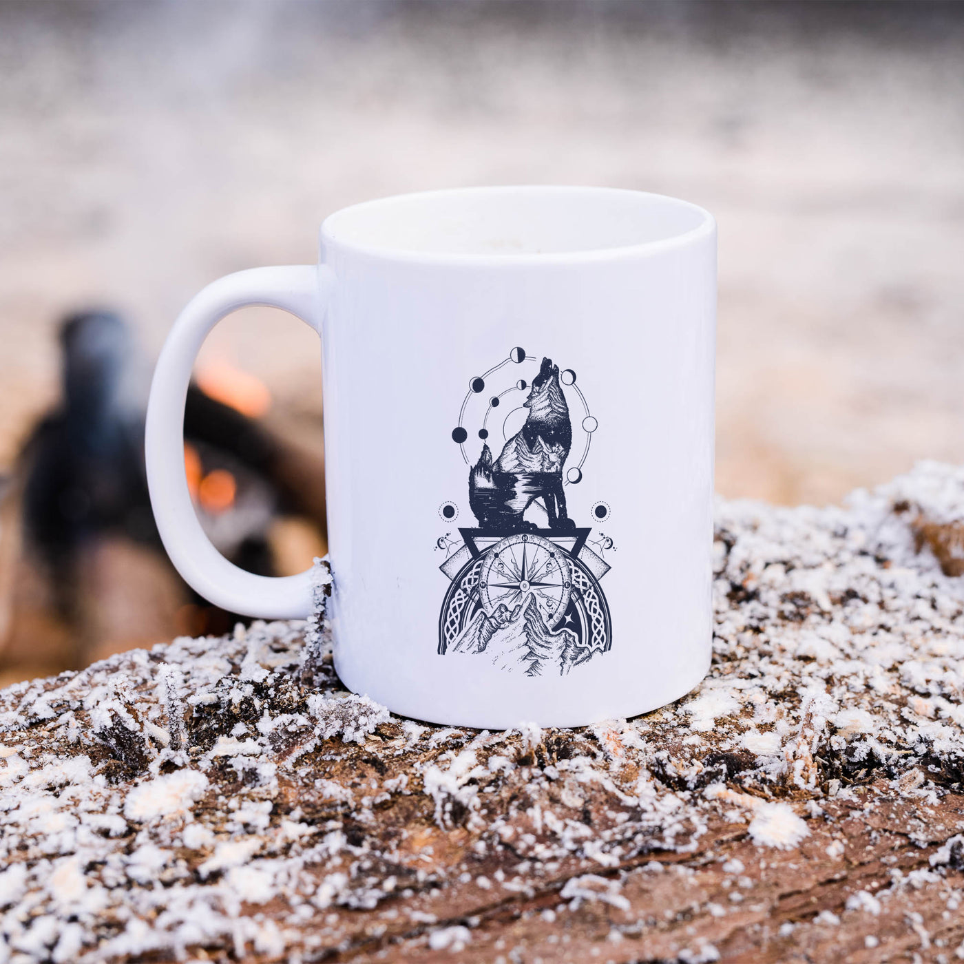 Wolf Adventure 11oz White Mug