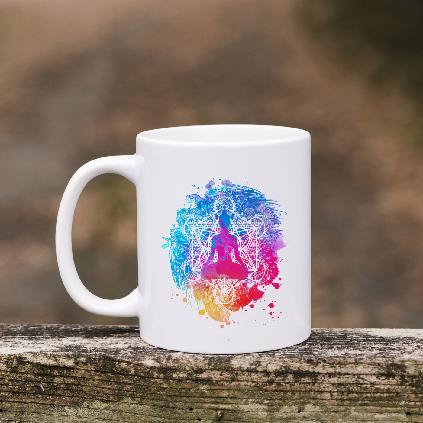 Yoga Buddha 11oz White Mug