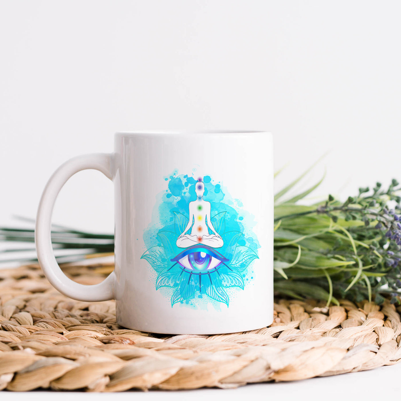 Yoga Chakras 11oz White Mug