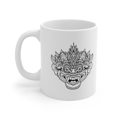 Bali Barong Mask 11oz White Mug