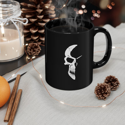 Half Skull 11oz Black Mug