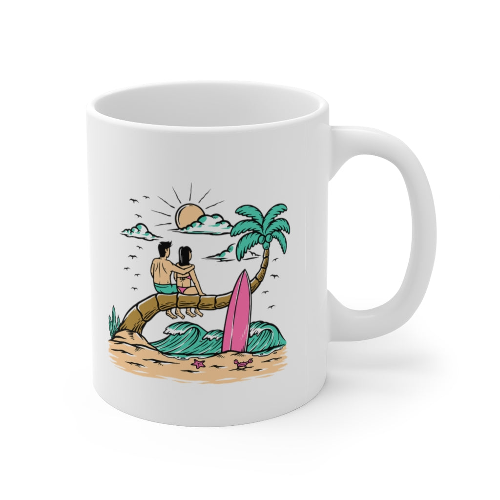 Romantic On The Beach 11oz White Mug