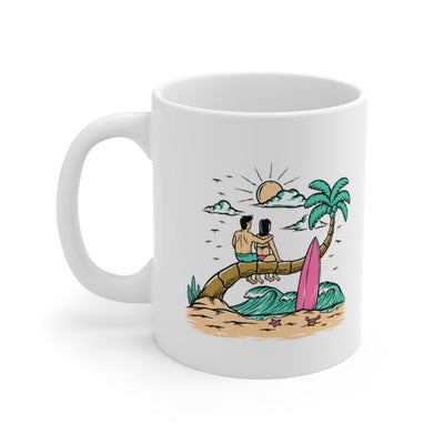 Romantic On The Beach 11oz White Mug