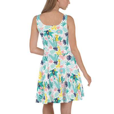 Tropical Seamless Skater Dress