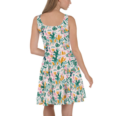 Flamingos and Toucans Skater Dress