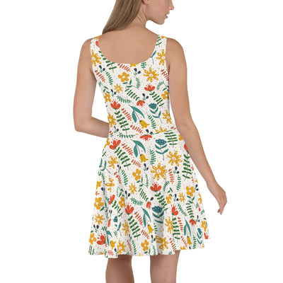 Exotic Leaves Skater Dress