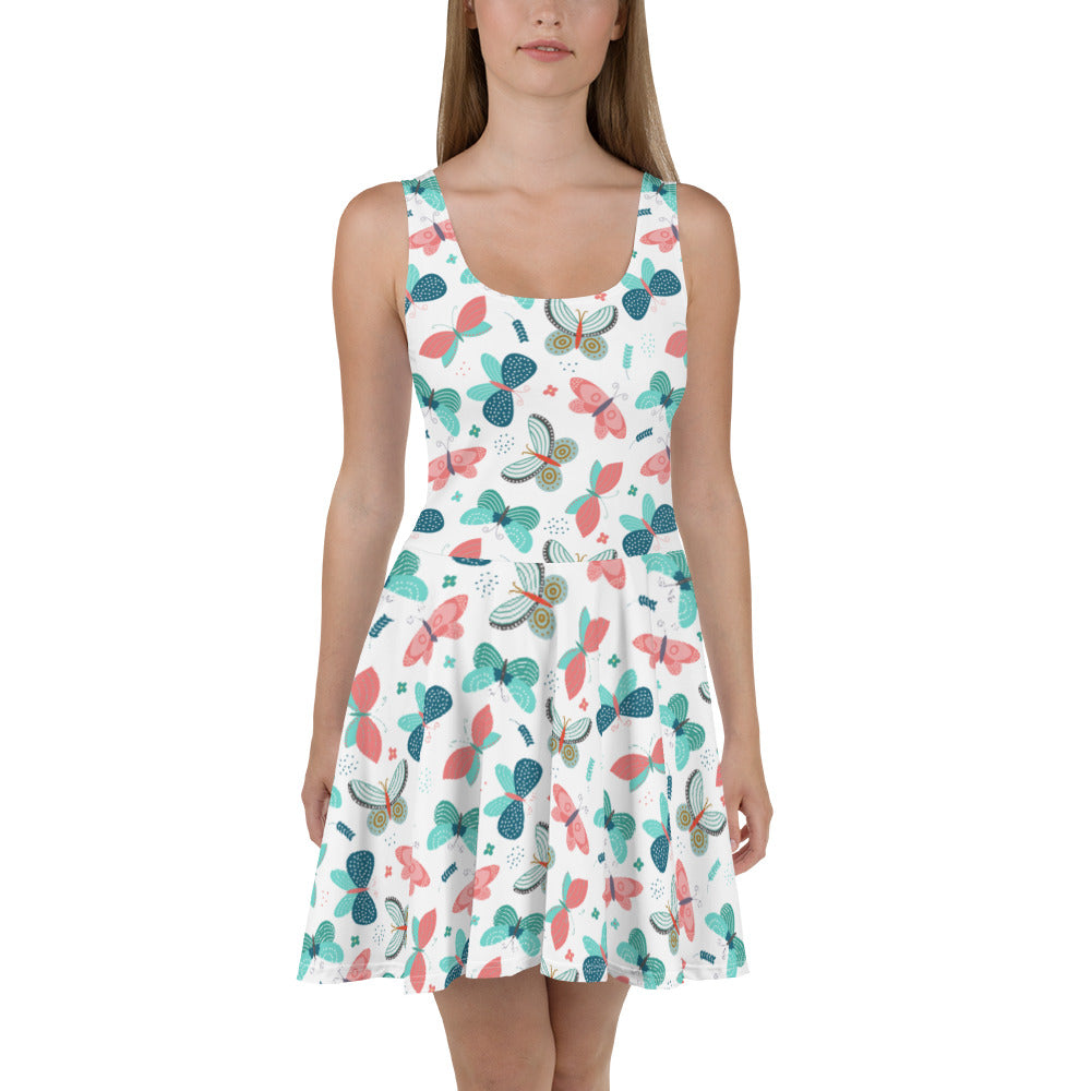 Butterflies Skater Dress