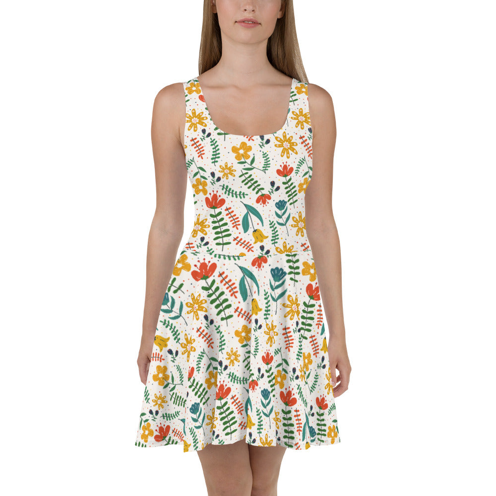 Exotic Leaves Skater Dress