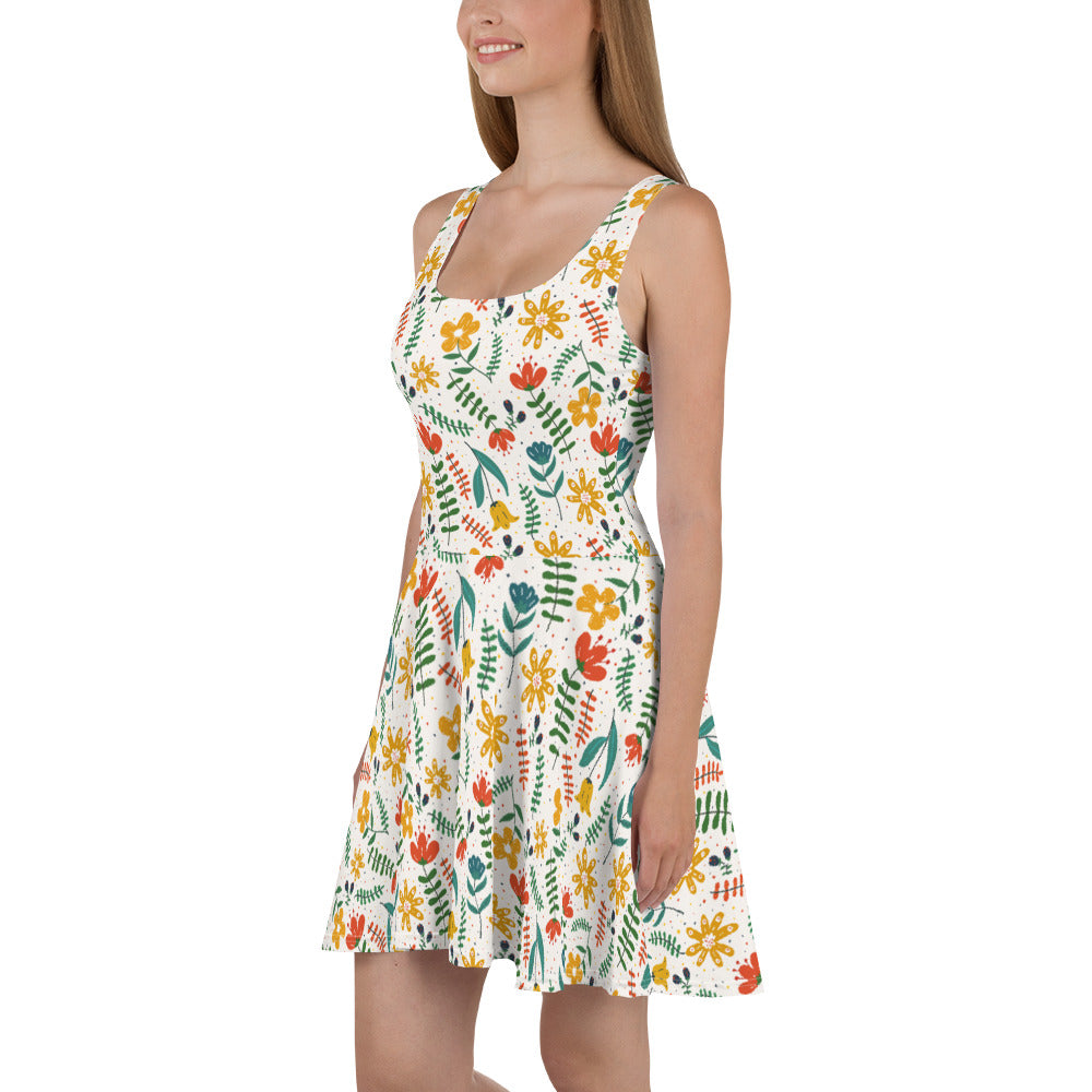 Exotic Leaves Skater Dress