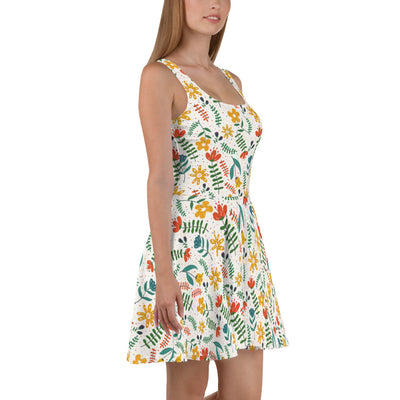 Exotic Leaves Skater Dress